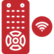 Red remote control and Wi-Fi symbol.